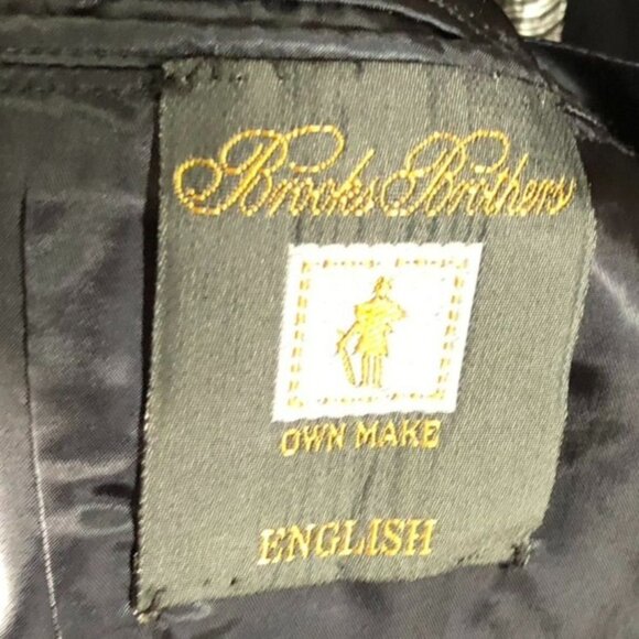 Vintage Brooks Brothers Mens Blazer Jacket 42R Golden Fleece Navy Windowpane - Picture 3 of 16